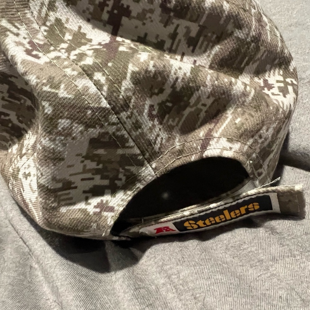 Pittsburgh Steelers Camo Adjustable Hat – NFL Salute to Service - Picture 2 of 4